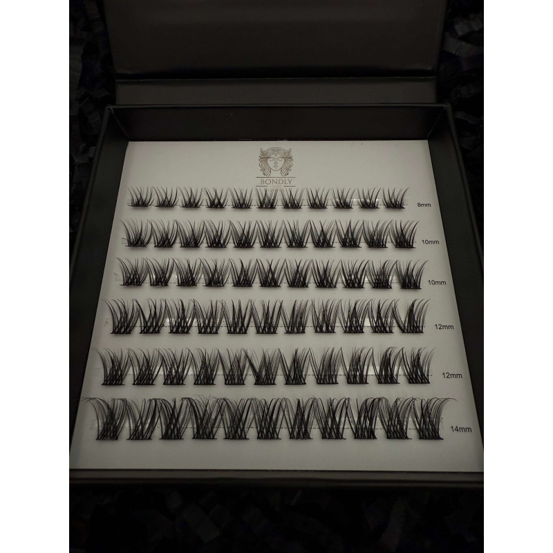 Mini BOX Afrodyta - Rzęsy bondingowe 66 kępek + akcesoria