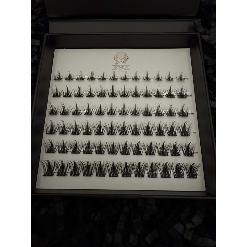 Kępki rzęs Artemida - 66 sztuk bondingowych rzęs