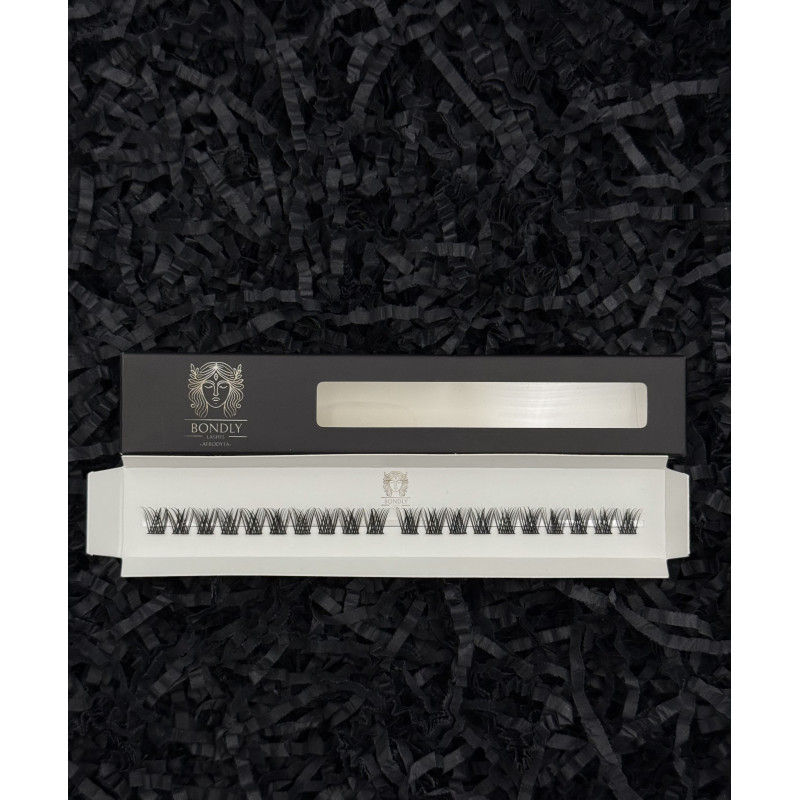 Pojedyncze kępki rzęs bondingowych Afrodyta 8 mm - natural glam DIY