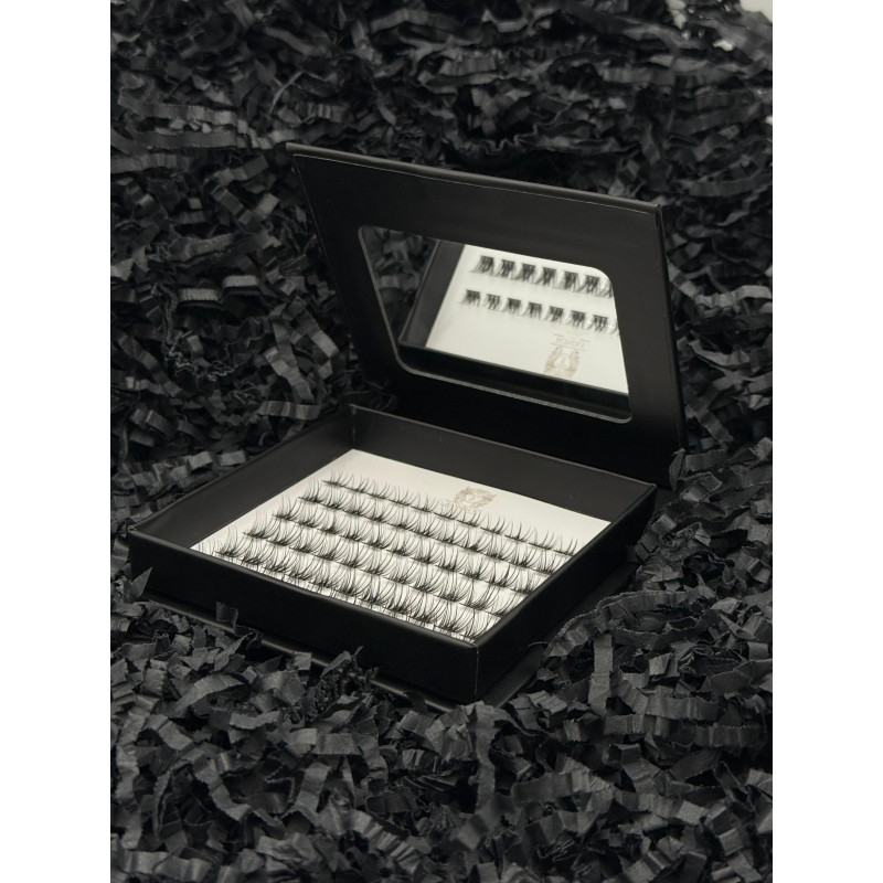 Kępki rzęs Afrodyta - 66 sztuk natural glam bondingowych rzęs